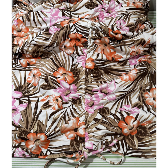 LANDS' END Plus Size 20W Tummy Control Ruched Sides One Piece Swimdress - Picture 9 of 9